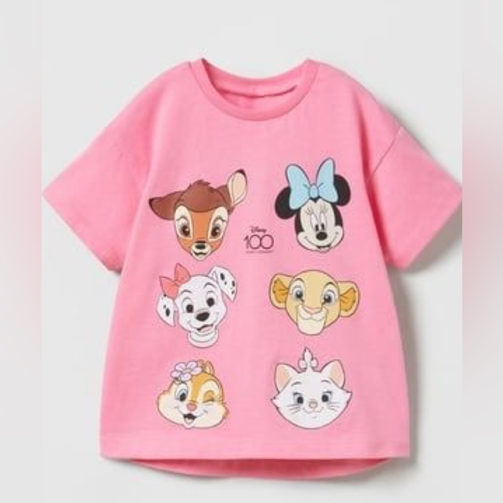 Disney Pink Character Short Sleeve Tee